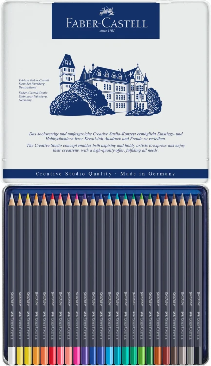 Kredki goldfaber 24 kol. opak. metalowe Faber-Castell – zdjęcie 2