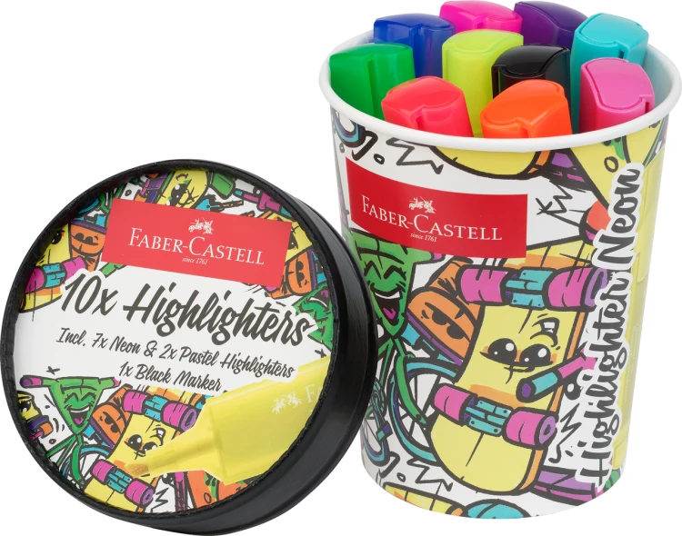 Zestaw zakreślaczy 1546 ice cream cup neonowe 10 szt. Faber-Castell – zdjęcie 2