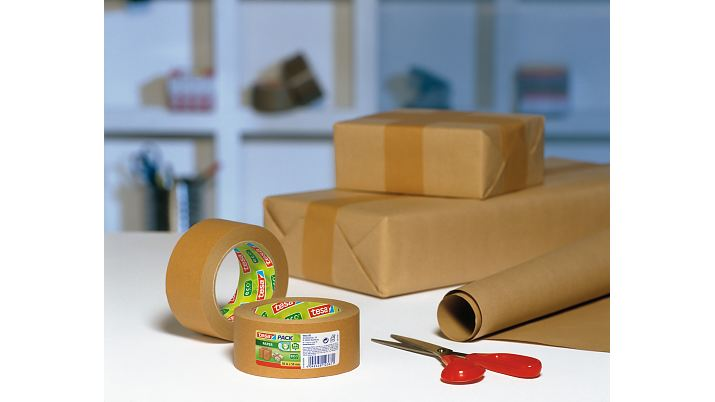 TAŚMA PAKOWA PAPIEROWA TESAPACK 50m x 50mm BRĄZOWA – zdjęcie 4