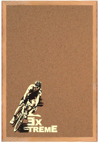 Tablica korkowa 60X40 cm z nadrukiem w ramie drewnianej – zdjęcie 2