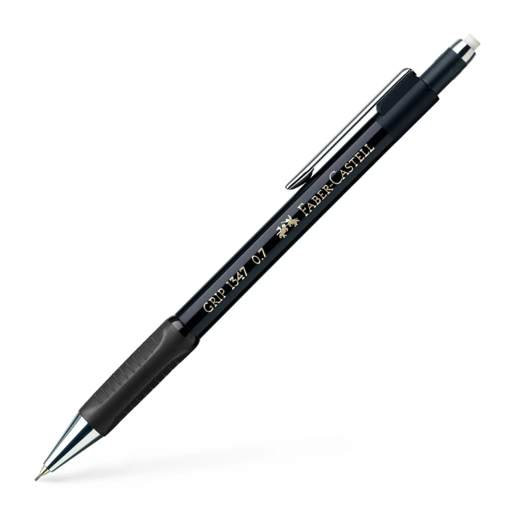 Ołówek automatyczny grip 1347 0,7 mm czarny metaliczny Faber-Castell – zdjęcie 2