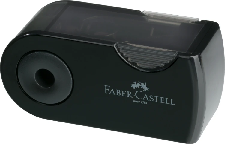 Temperówka pojedyncza sleeve mini czarna Faber-Castell – zdjęcie 2