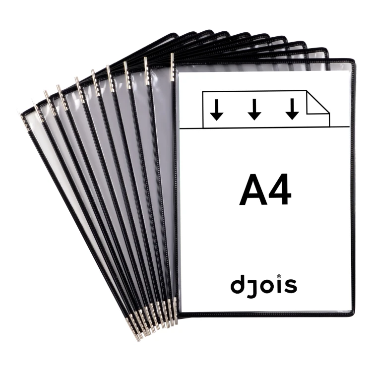 PANEL PREZENTACYJNY DJOIS x TARIFOLD A4 10 SZT. OTWARCIE Z GÓRY KOLOR CZARNY – zdjęcie 4