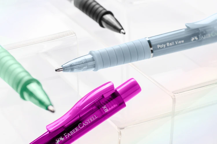 Długopis poly ball view jelly mint Faber-Castell – zdjęcie 4