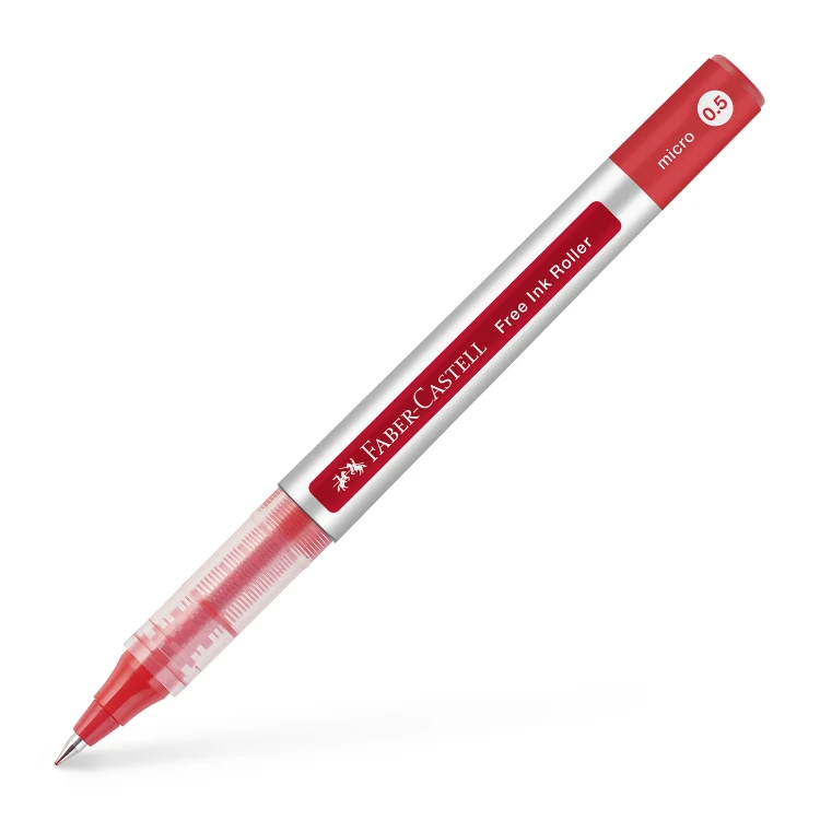 CIENKOPIS KULKOWY FREE INK 0,5mm CZERWONY FABER-CASTELL – zdjęcie 2