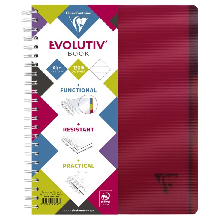 Kołonotatnik linicolor evolutiv intensive w okładce z PP, format A4+ (22,5X29,7 cm), w linie z marginesem, 120 kartek, 3 – zdjęcie 5