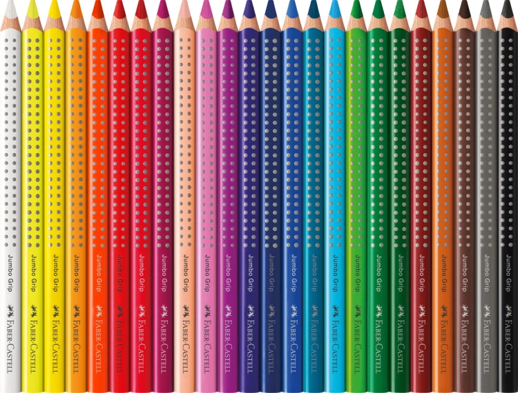 Kredki jumbo grip trójkątne opakowanie metalowe 16 szt. Faber-Castell – zdjęcie 2