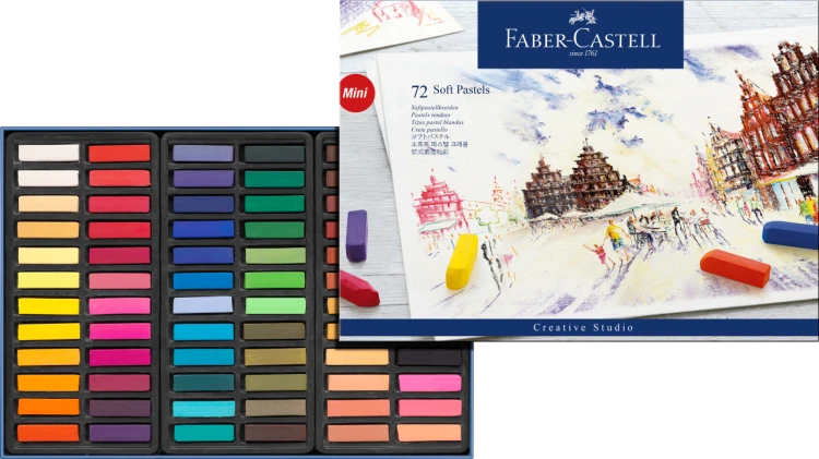 Creative studio mini pastele suche 72 szt. op. kartonowe Faber-Castell – zdjęcie 2