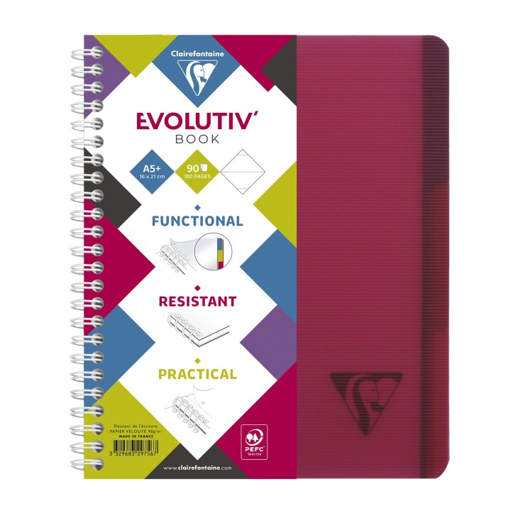 Kołonotatnik linicolor evolutiv intensive w okładce z PP, format A5+ (16X21 cm), w linie, 90 kartek, 3 przekładki, mix k – zdjęcie 4