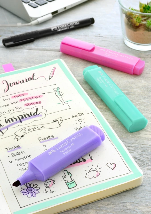 Zakreślacz 1546 pastelowy lilac faber-ca stell – zdjęcie 6