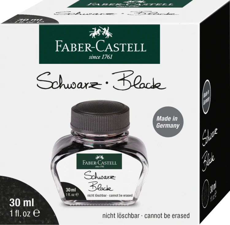 ATRAMENT CZARNY 30 ml FABER-CASTELL – zdjęcie 2
