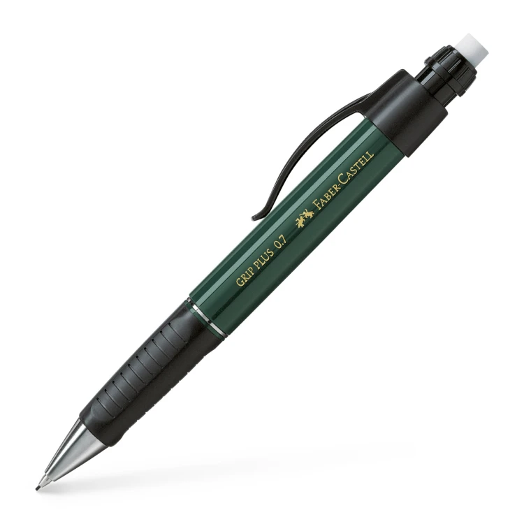 Ołówek automatyczny grip plus 1307 0,7 mm zielonymetalik Faber-Castell – zdjęcie 2