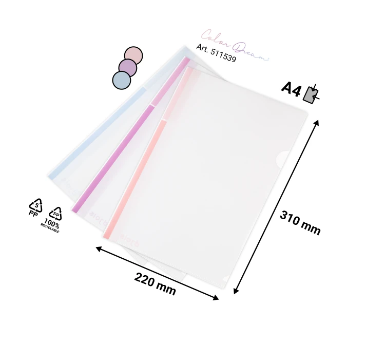 OFERTÓWKI A4 DJOIS x TARIFOLD MIX KOLORÓW PASTELOWYCH COLOR DREAM OP. 12 SZT. – zdjęcie 5