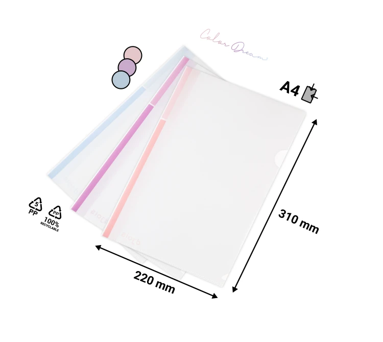 OFERTÓWKI A4 DJOIS x TARIFOLD MIX KOLORÓW PASTELOWYCH COLOR DREAM OP. 12 SZT. – zdjęcie 6