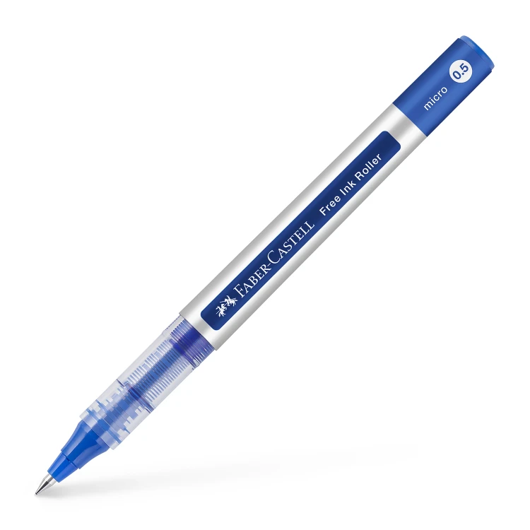 CIENKOPIS KULKOWY FREE INK 0,5mm NIEBIESKI FABER-CASTELL – zdjęcie 2