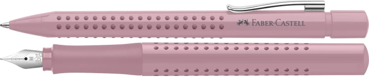 Zestaw prezentowy grip 2010 pióro wieczne + długopis rose shadows opakowanie metalowe Faber-Castell – zdjęcie 2