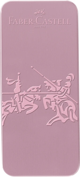 Zestaw prezentowy grip 2010 pióro wieczne + długopis rose shadows opakowanie metalowe Faber-Castell – zdjęcie 3