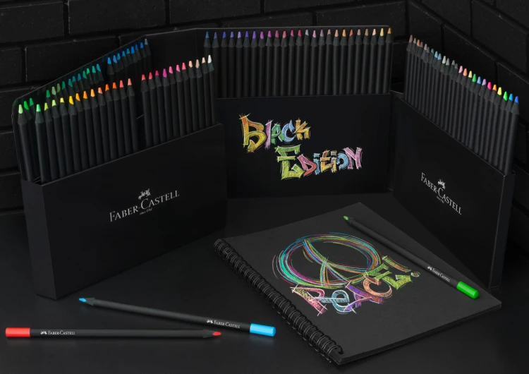 Kredki trójkątne black edition 100 kol. Faber-Castell – zdjęcie 4