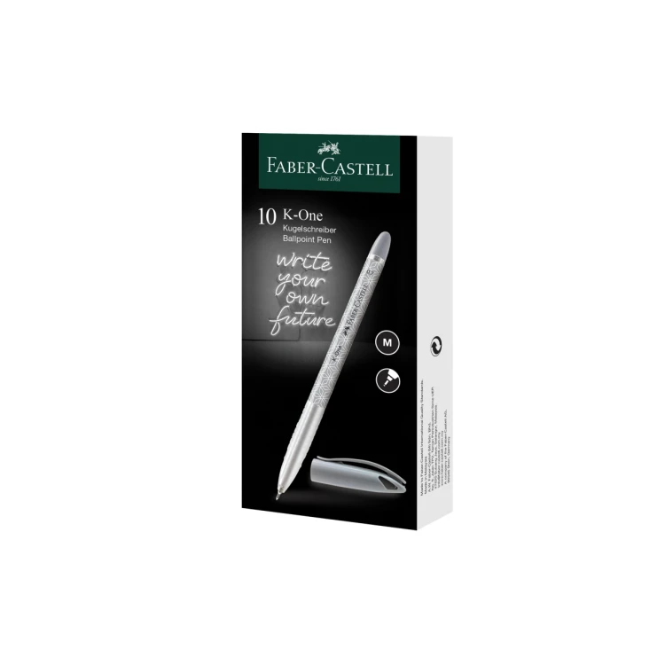 Długopis k-one 0.7 mm czarny Faber-Castell – zdjęcie 4