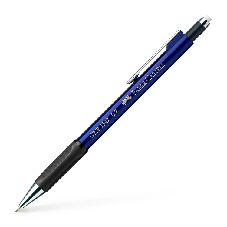 Ołówek automatyczny grip 1347 0,7 mm niebieski metaliczny Faber-Castell – zdjęcie 2