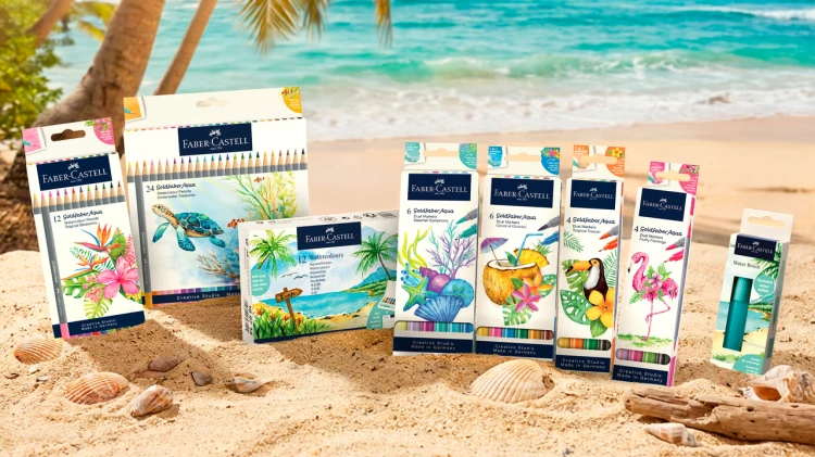 Kredki akwarelowe goldfaber aqua 12 kol. opakowanie kartonowe Faber-Castell – zdjęcie 3