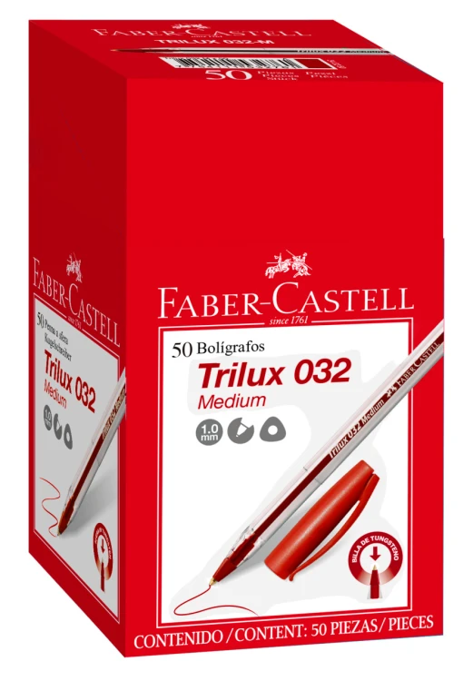 Długopis trilux 032 czerwony Faber-Castell – zdjęcie 3