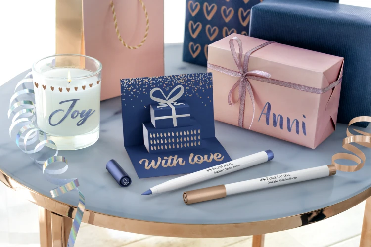 Pisak kreatywny goldfaber b zestaw 6 kolhappy celebration Faber-Castell – zdjęcie 2