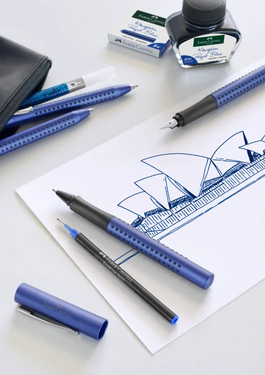 Cienkopis grip 2011 niebieski Faber-Castell – zdjęcie 6