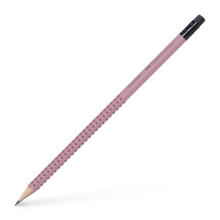 Ołówek grip 2001 b z gumką różowy Faber-Castell – zdjęcie 2