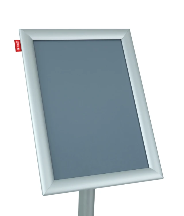 Stojak na ulotki MEMOBE, metalowy, z ramką aluminiową,(A4) 21x29,7 cm, h 100 cm – zdjęcie 2