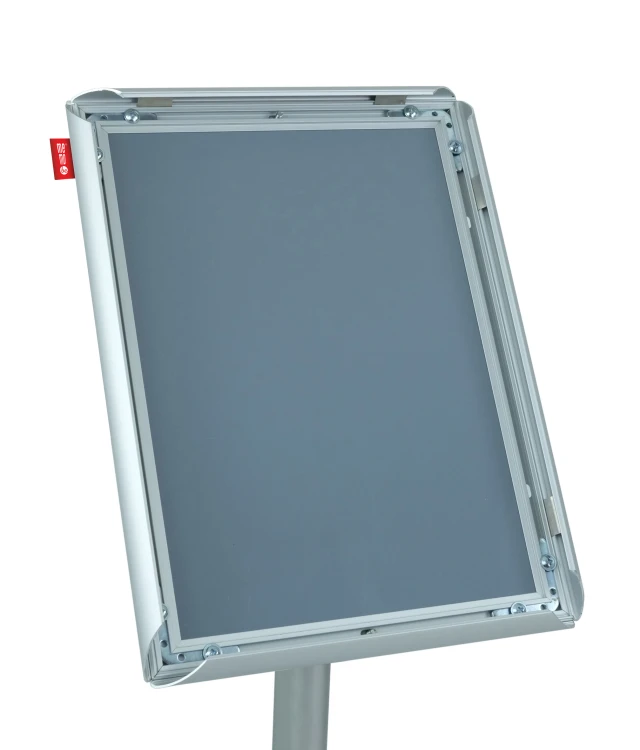 Stojak na ulotki MEMOBE, metalowy, z ramką aluminiową,(A4) 21x29,7 cm, h 100 cm – zdjęcie 3