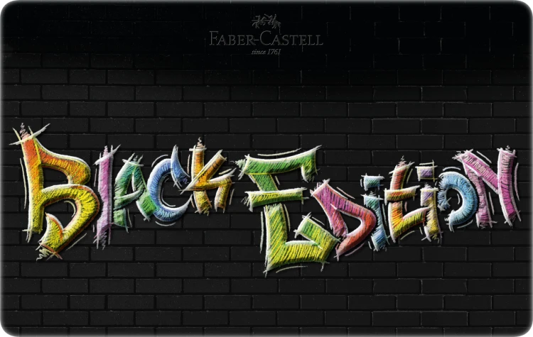 Kredki trójkątne black edition 36 kol. opakowanie metalowe Faber-Castell – zdjęcie 2