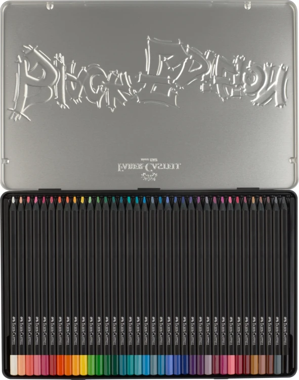 Kredki trójkątne black edition 36 kol. opakowanie metalowe Faber-Castell – zdjęcie 3