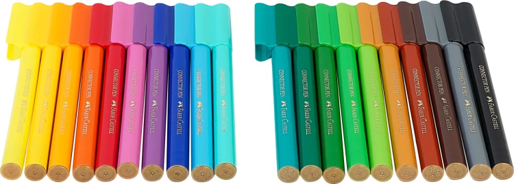 Pisaki connector 20 szt. dinozaurmetalowe opakowanie upominkowe Faber-Castell – zdjęcie 4