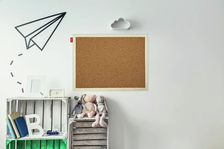 Tablica korkowa MEMOBE, rama drewniana, 120x60 cm – zdjęcie 6