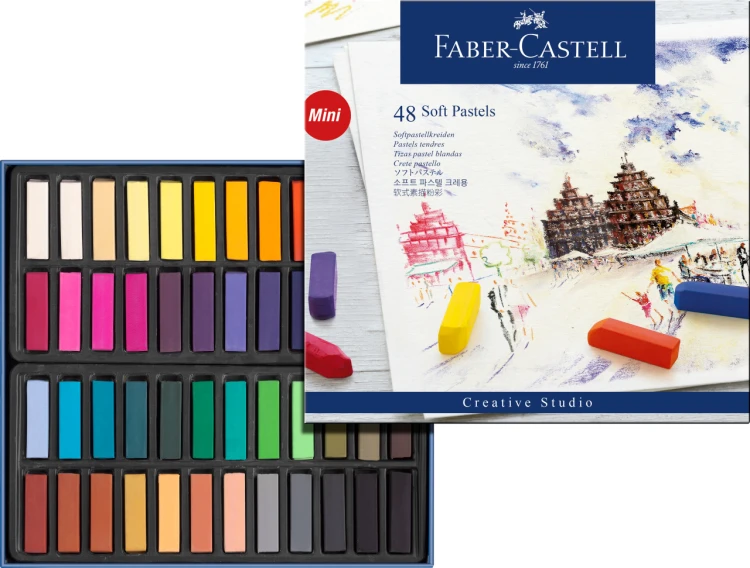 Creative studio mini pastele suche 48 szt. op. kartonowe Faber-Castell – zdjęcie 2