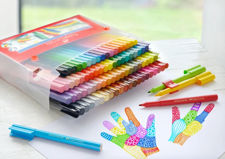 Flamastry connector 80 kol. zestaw prezentowy Faber-Castell – zdjęcie 2
