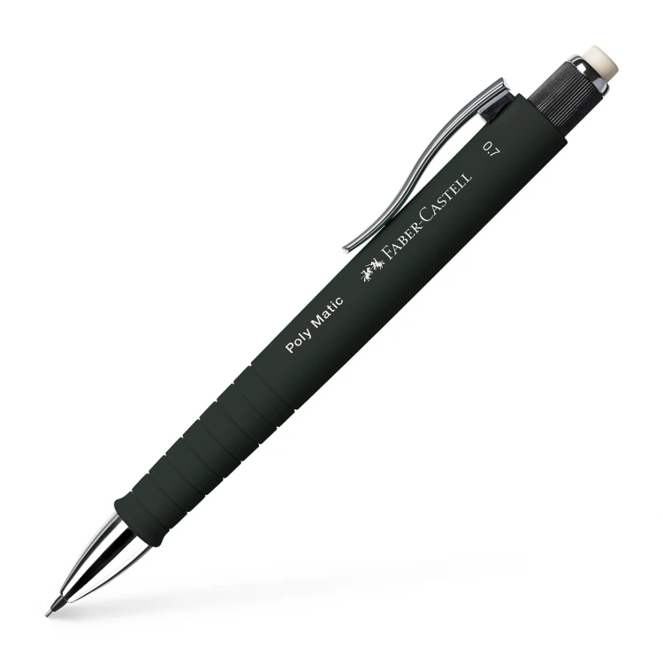 Ołówek automatyczny poly matic 0,7 mm czarny Faber-Castell – zdjęcie 2