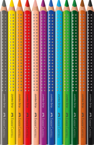 Kredki jumbo grip 12 kol. opakowanie karton + temperówka Faber-Castell – zdjęcie 2