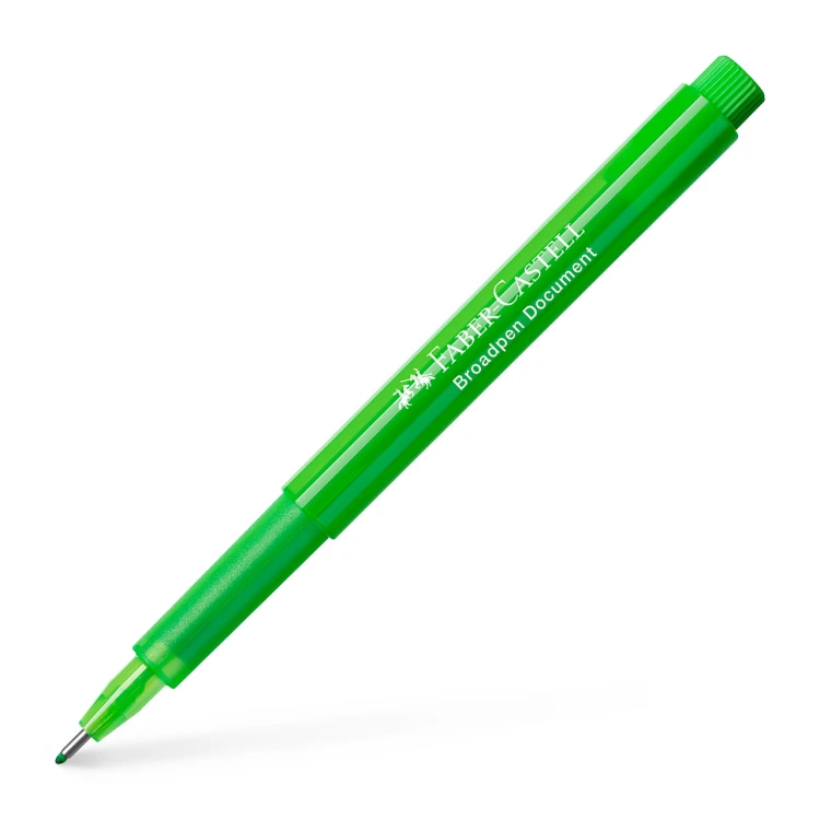 Cienkopis broadpen 1554 jasnozielony Faber-Castell – zdjęcie 4