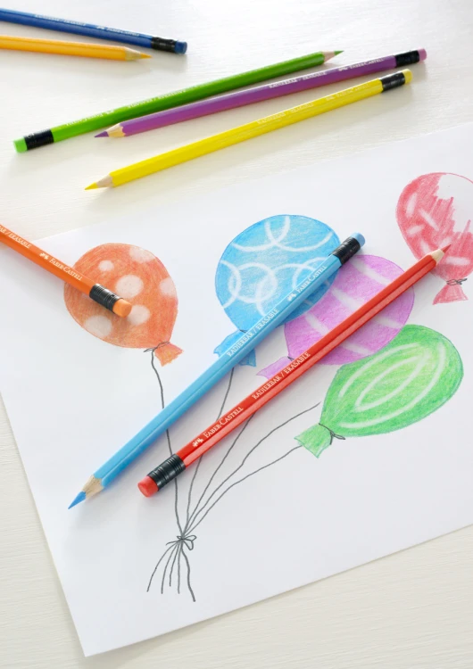 Kredki ołówkowe wymazywalne z gumką 24 szt. opak. kartonowe Faber-Castell – zdjęcie 3