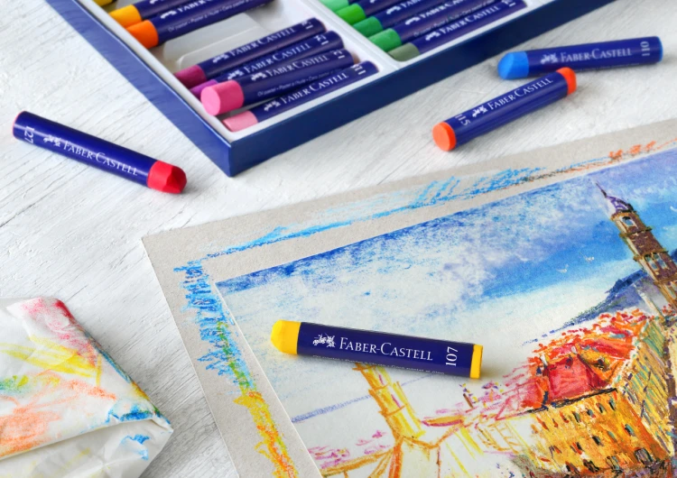 Creative studio pastele olejne 12 kol. opakowanie karton Faber-Castell – zdjęcie 3