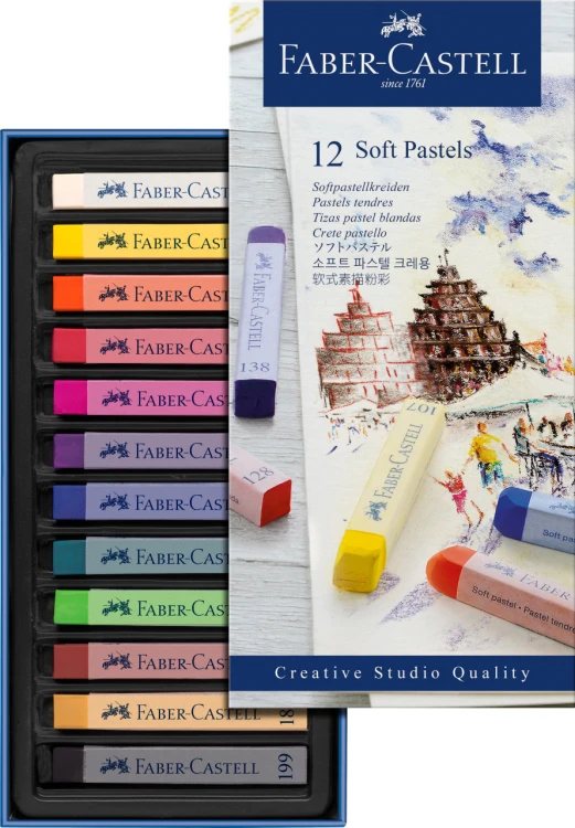 Creative studio pastele suche 12 kol. opakowanie karton Faber-Castell – zdjęcie 2