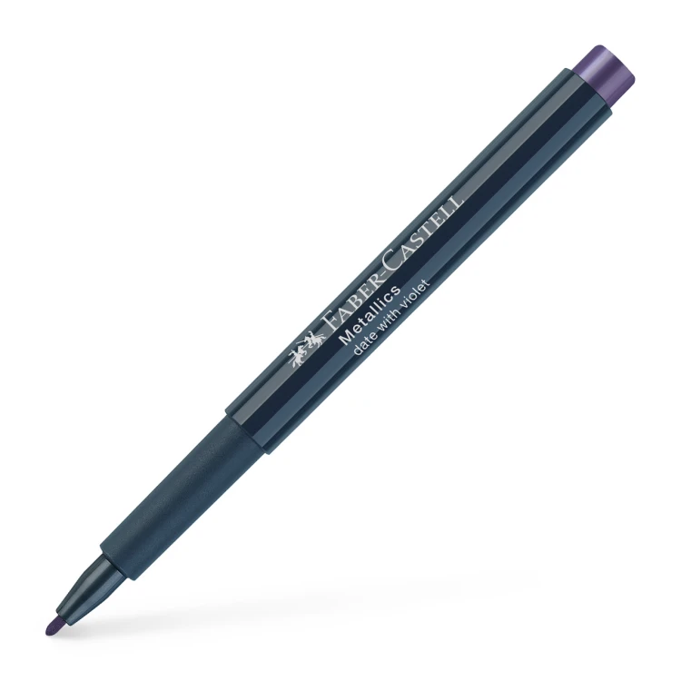 Pisak metaliczny metallic fioletowy (date with violet) Faber-Castell – zdjęcie 4
