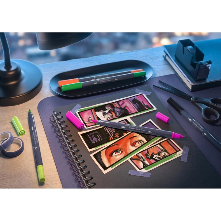 Pisak goldfaber sketch dwustronny, kolor 332 Faber-Castell – zdjęcie 5