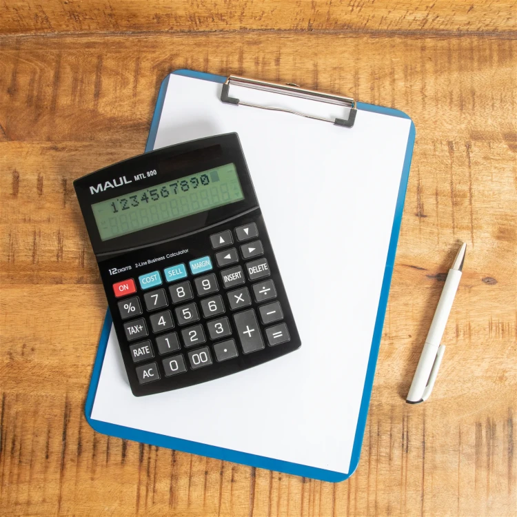 Kalkulator biurkowy business pro mtl 800, 12-POZYCYJNY, dwuliniowy, czarny Maul – zdjęcie 6