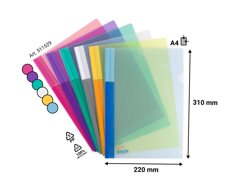 OFERTÓWKI A4 DJOIS x TARIFOLD MIX KOLORÓW COLOR COLLECTION OP. 24 SZT. – zdjęcie 6