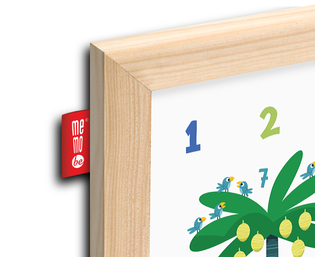 Tablica edukacyjna MemoBe, WHITEBOARDGAME: Numbers adventure!, nadruk CYFERKI, rama drewniana, 60x40 cm – zdjęcie 5