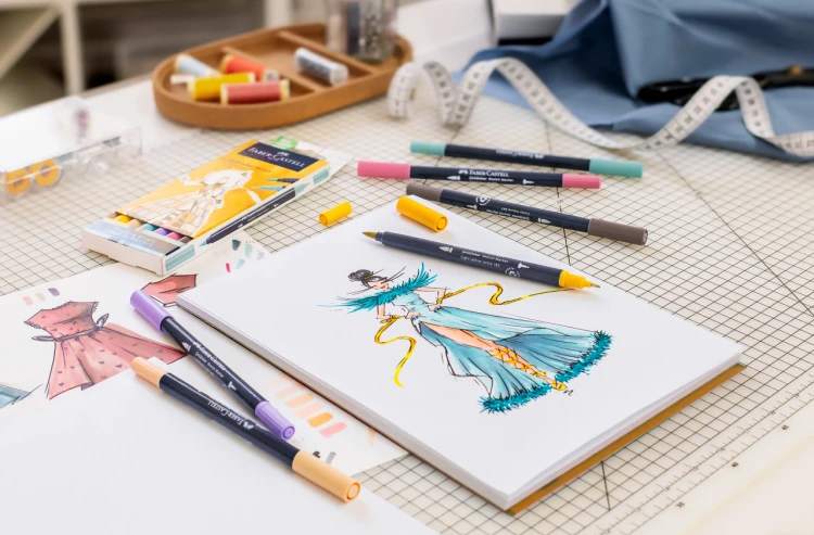 Pisak goldfaber sketch dwustronny zestaw fashion 6 kol. Faber-Castell – zdjęcie 2