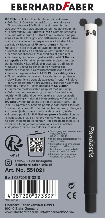Pióro wieczne zwierzątka panda eberhard faber – zdjęcie 4
